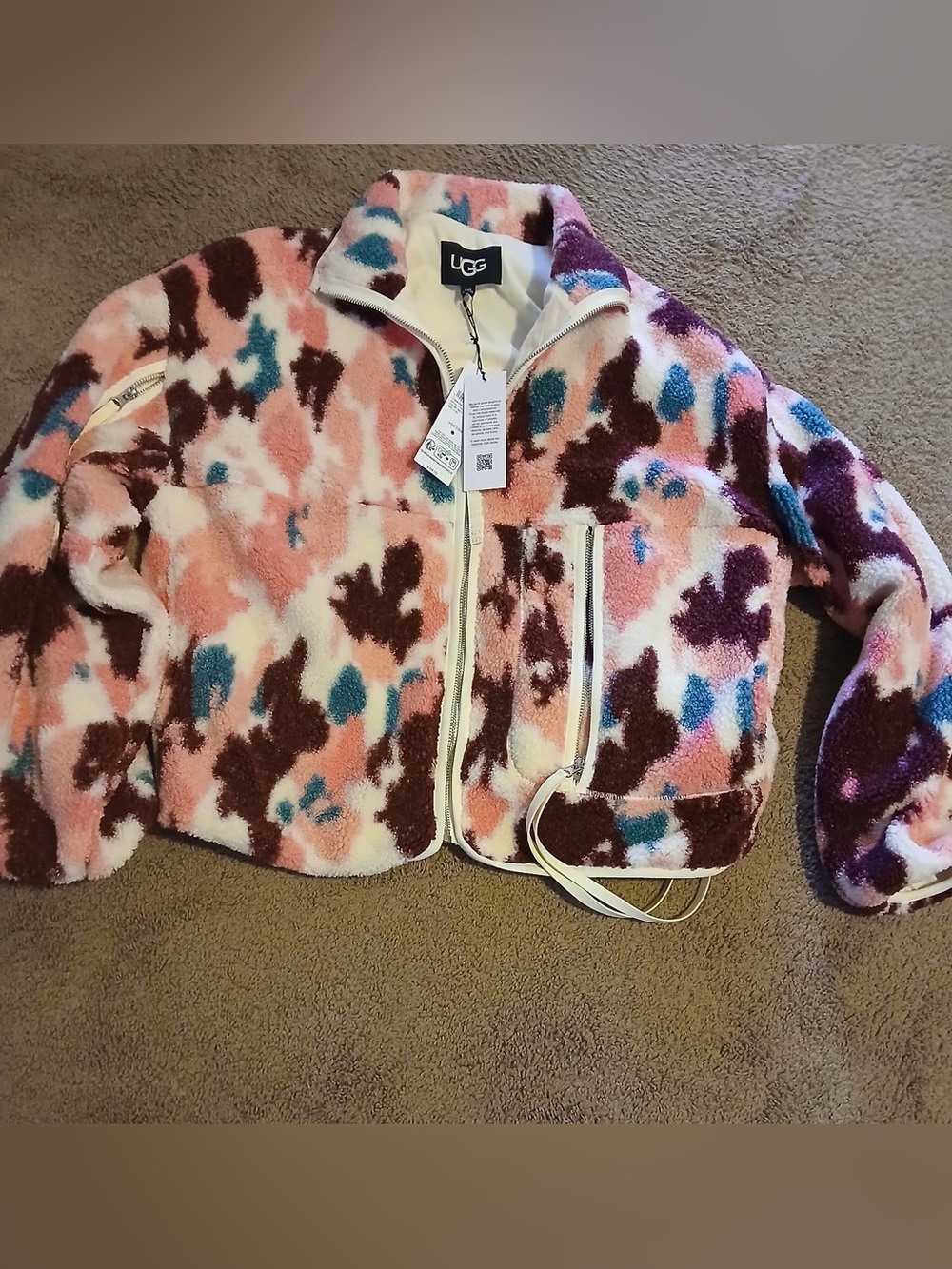 UGG womenMulticolor Puffer Jacket — Pink, Burgundy, Teal, Purple, White